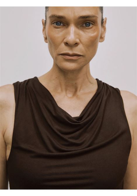 drape dress woman brown ENTIRE STUDIOS | ESSS26DR01243C737